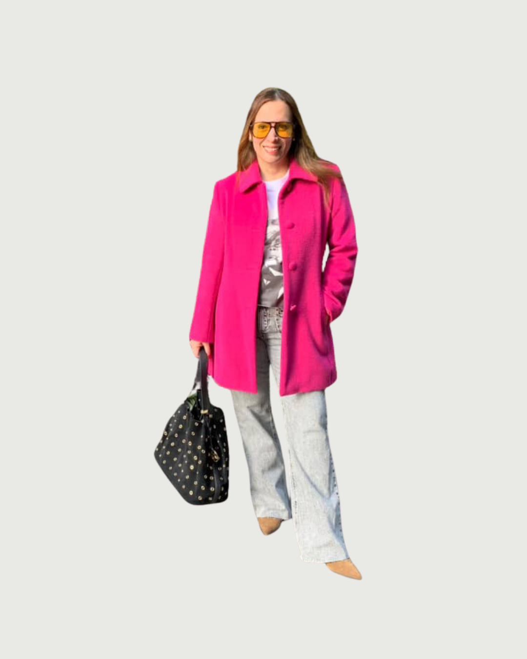 Abrigo alpaca fucsia