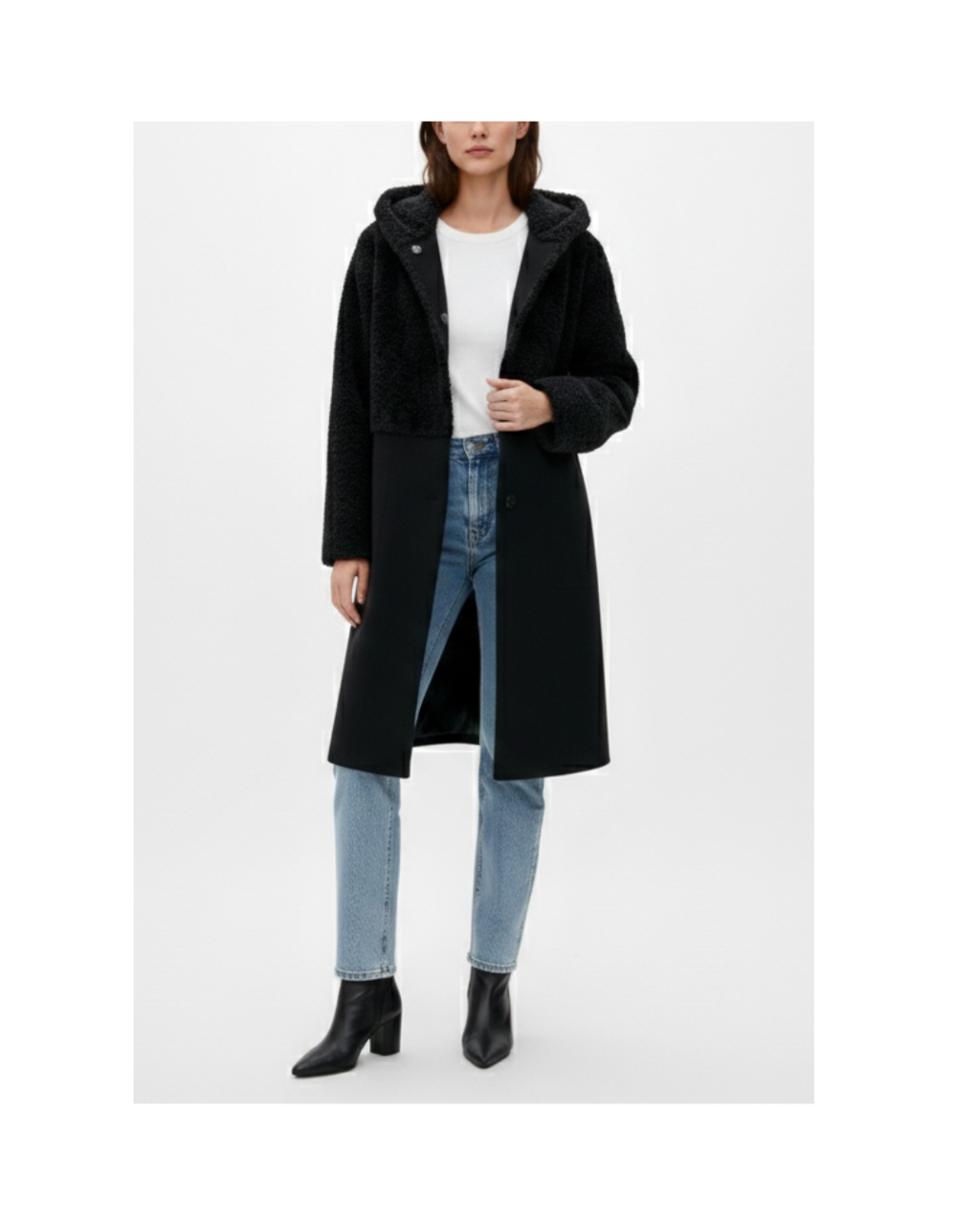 Abrigo largo de lana negro - Max Mara Weekend