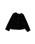 Abrigo corto de piel sintetica color negro - Zara