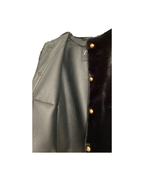 Abrigo corto de piel sintetica color negro - Zara