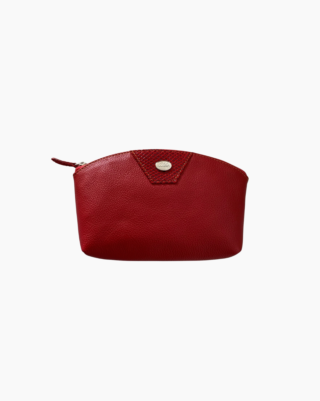 ALDA - Portacosméticos de cuero rojo