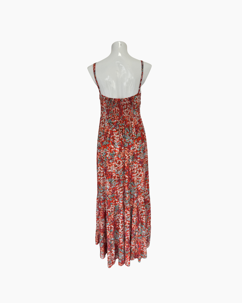 Vestido floral naranja con tirantes - Ale Morey