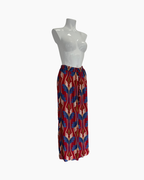 Pantalon de seda fucsia y azul - Amalfitana