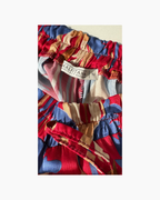 Pantalon de seda fucsia y azul - Amalfitana