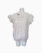 Blusa blanca manga corta - Banana Republic