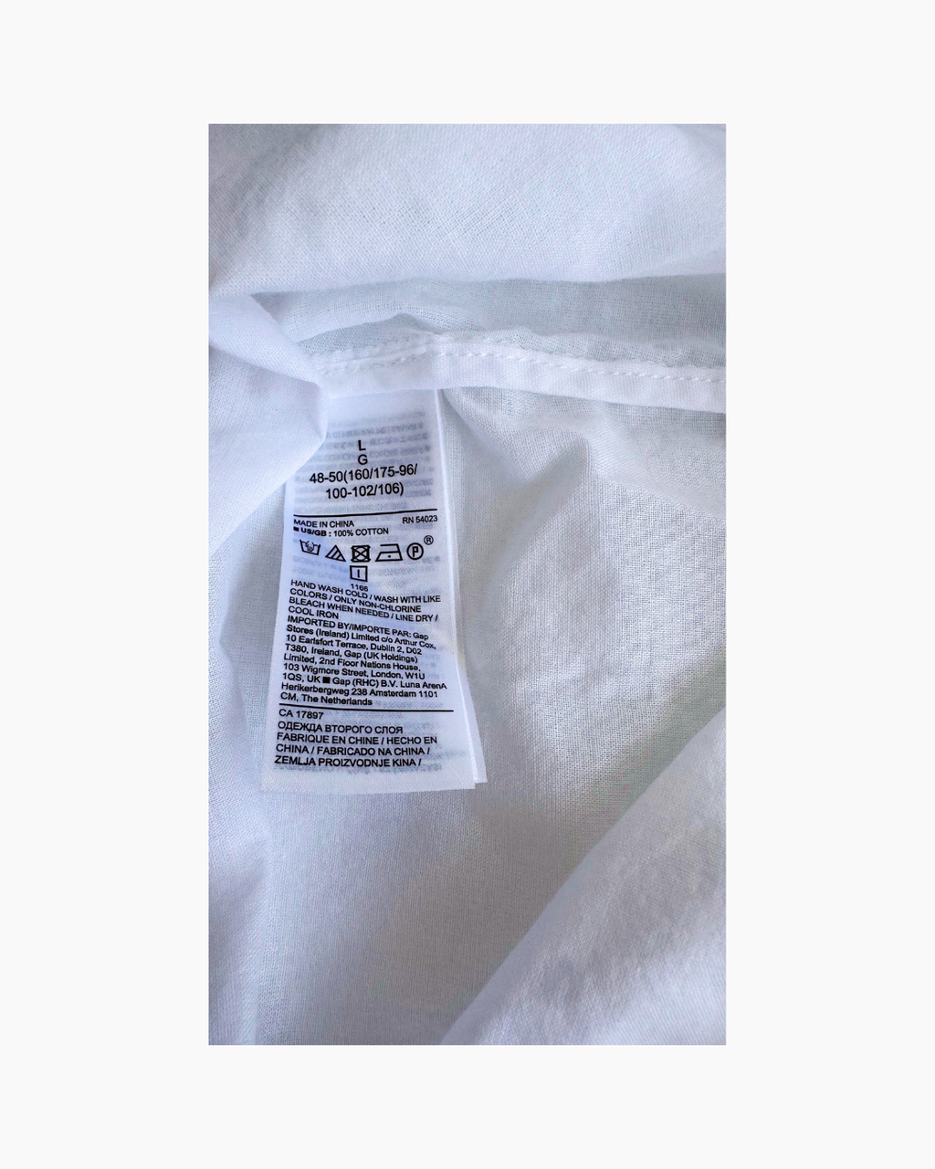 Blusa blanca manga corta - Banana Republic