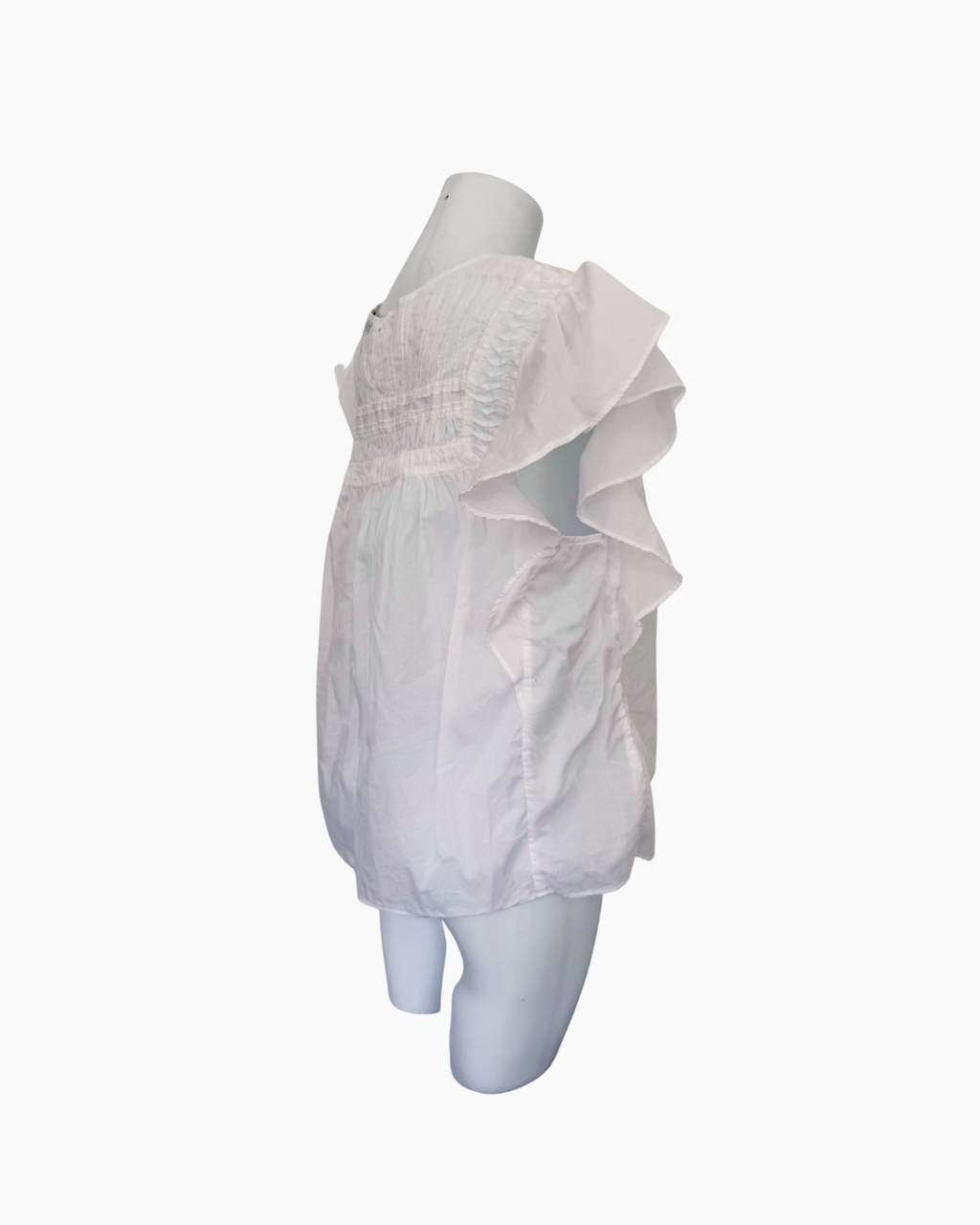 Blusa blanca manga corta - Banana Republic