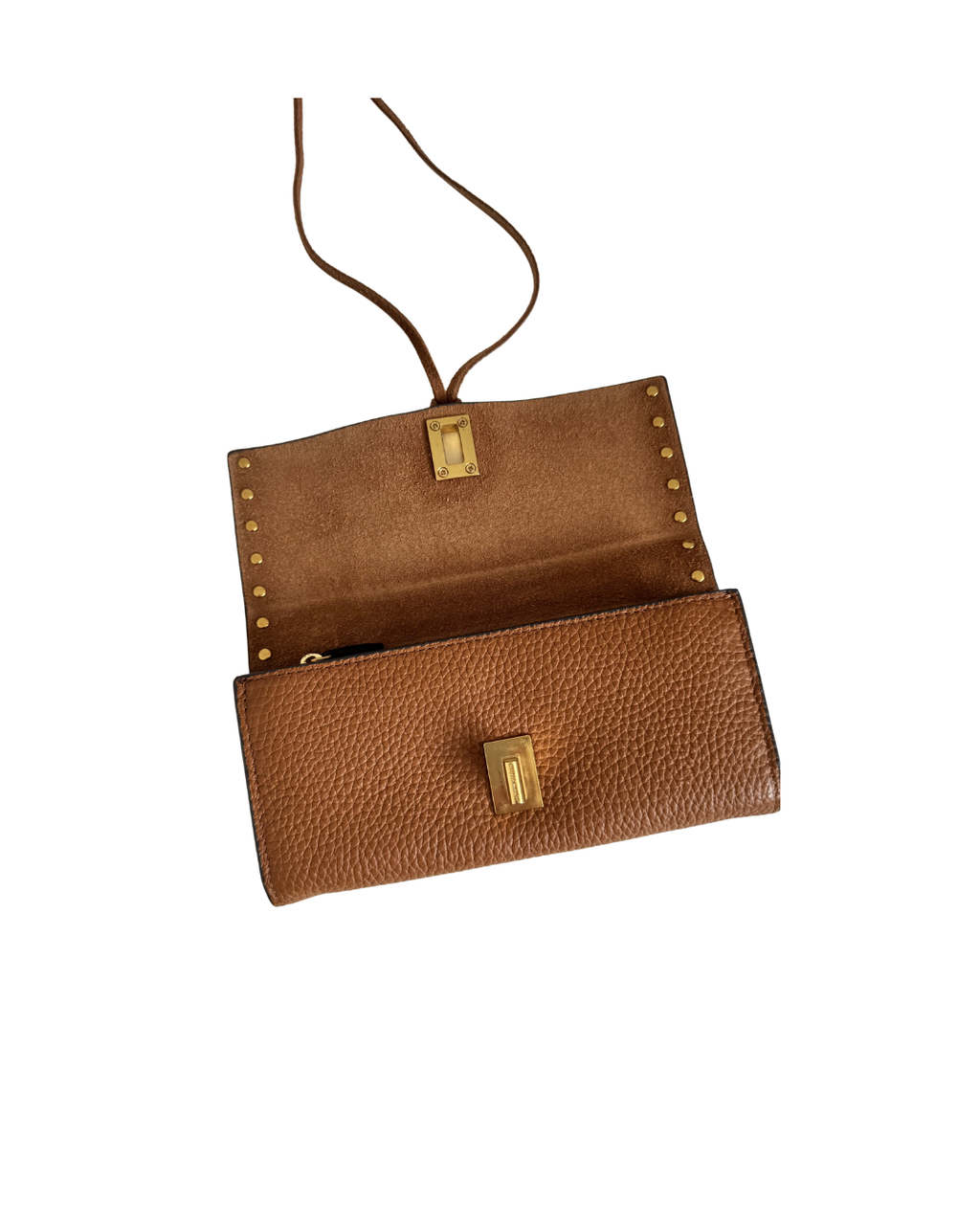 Billetera de cuero camel - Rebecca Minkoff