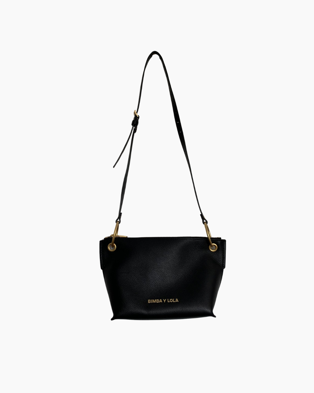Cartera de cuero modelo Trapecio negra - Bimba y Lola