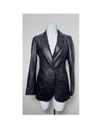 Blazer de cuero negro vintage