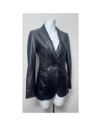 Blazer de cuero negro vintage