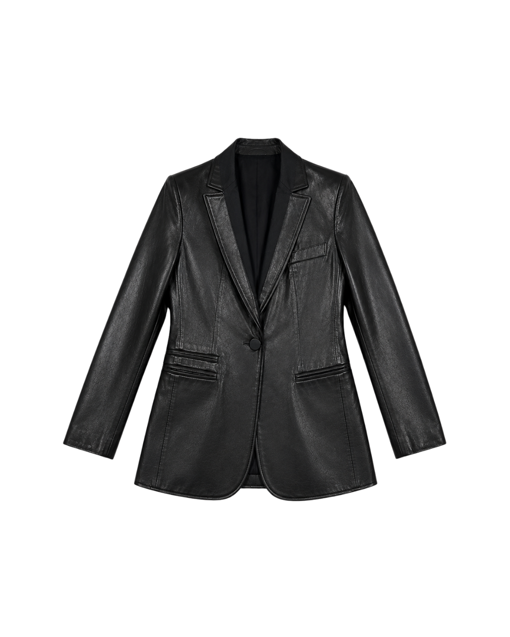 Blazer de cuero negro vintage