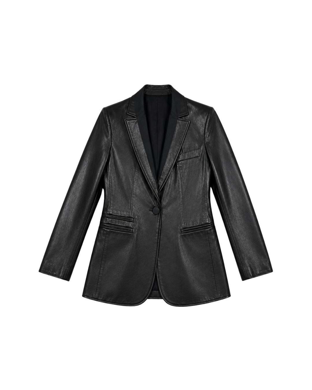 Blazer de cuero negro vintage