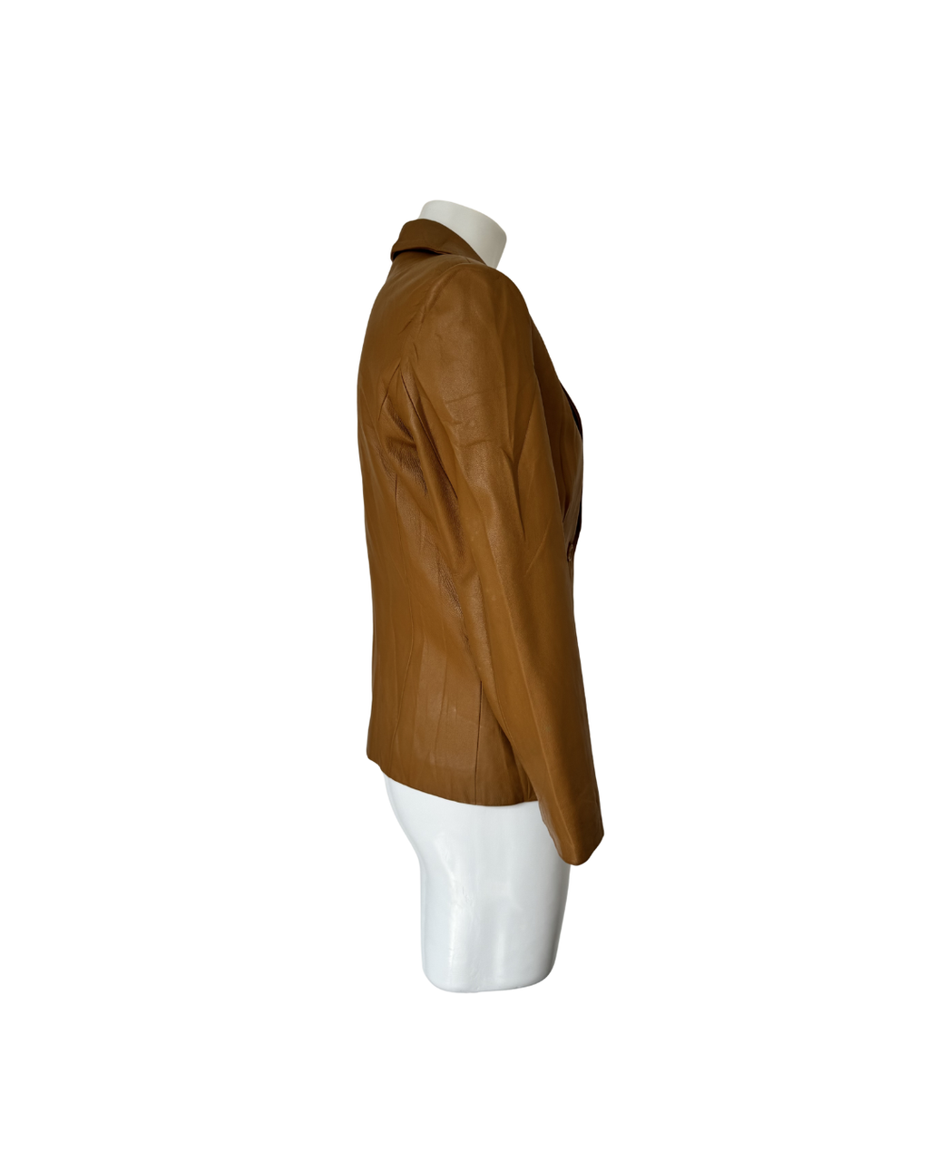 Blazer de cuero camel - Vintage