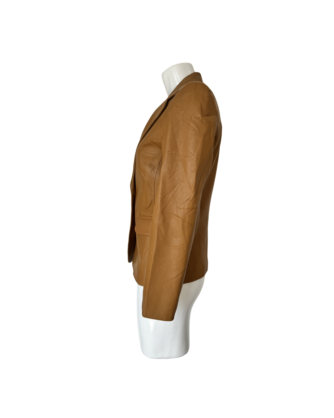Blazer de cuero camel - Vintage
