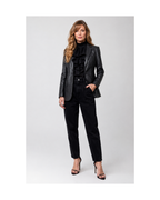 Blazer de cuero negro vintage
