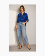 Camisa estampado floral azul - Mango