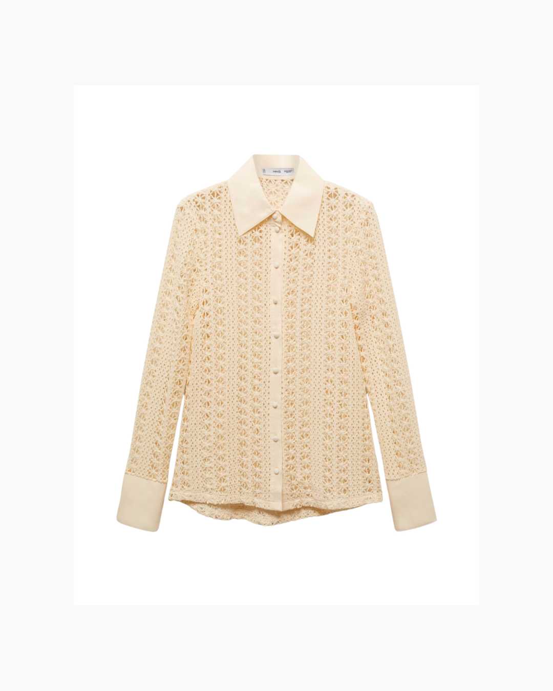 Camisa crochet hueso - Mango