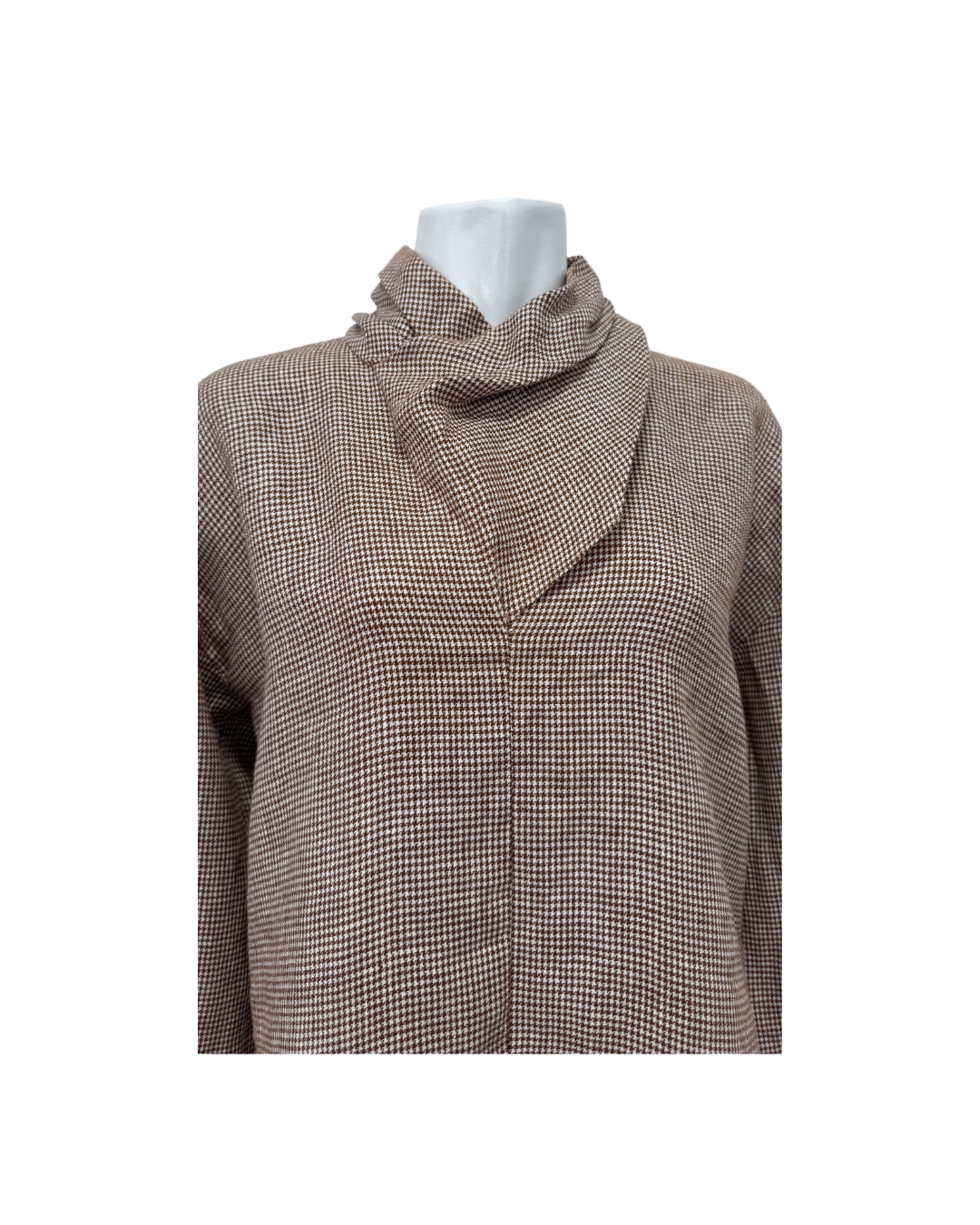 Blusa a cuadros marron - Sandra Weill