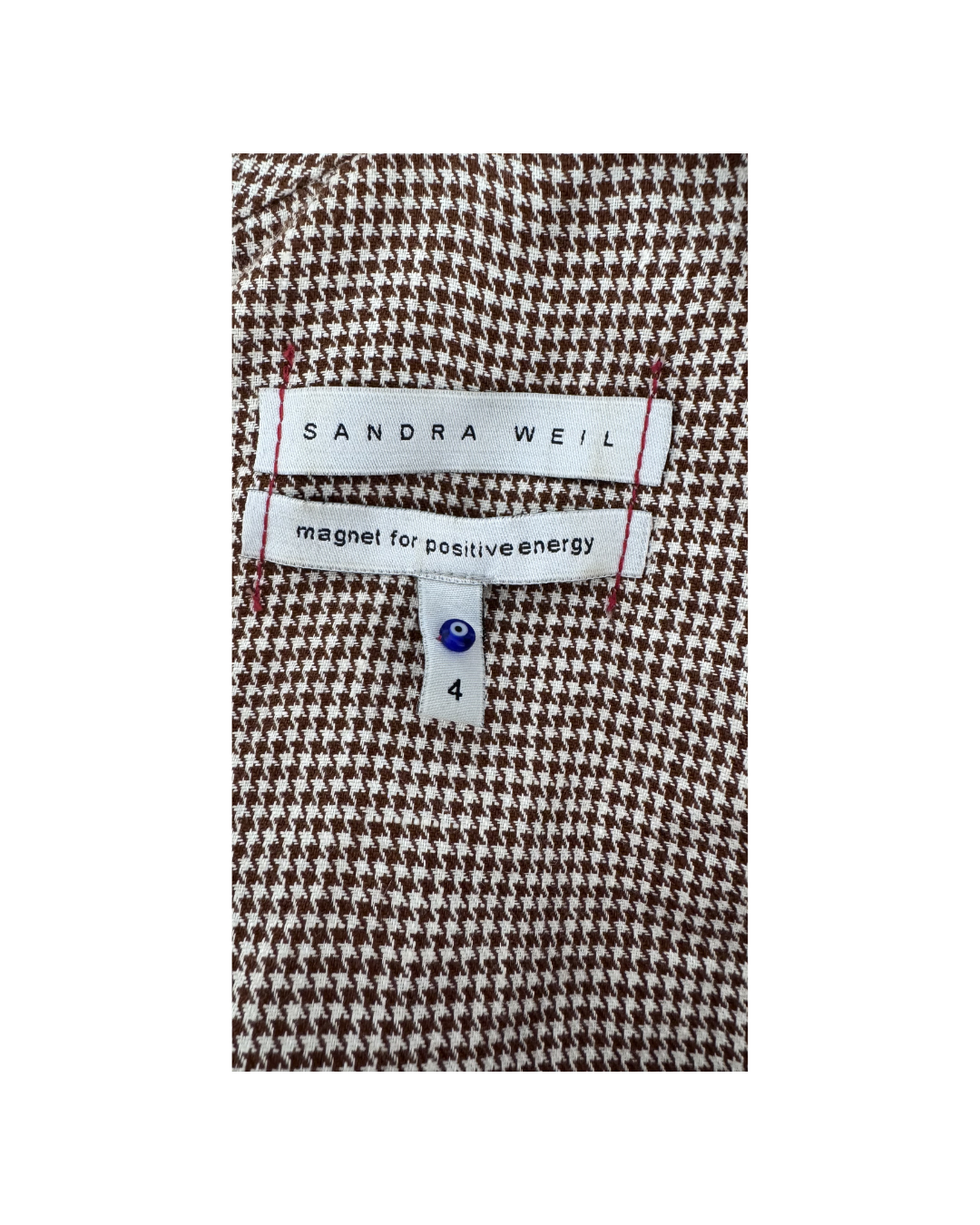 Blusa a cuadros marron - Sandra Weill