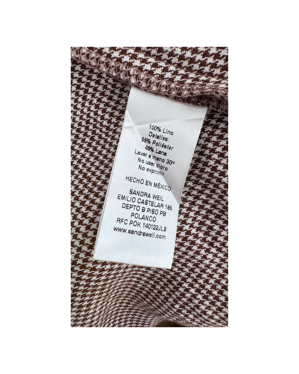Blusa a cuadros marron - Sandra Weill