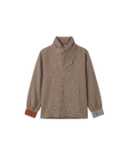 Blusa a cuadros marron - Sandra Weill