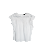 Blusa blanca manga corta - Banana Republic