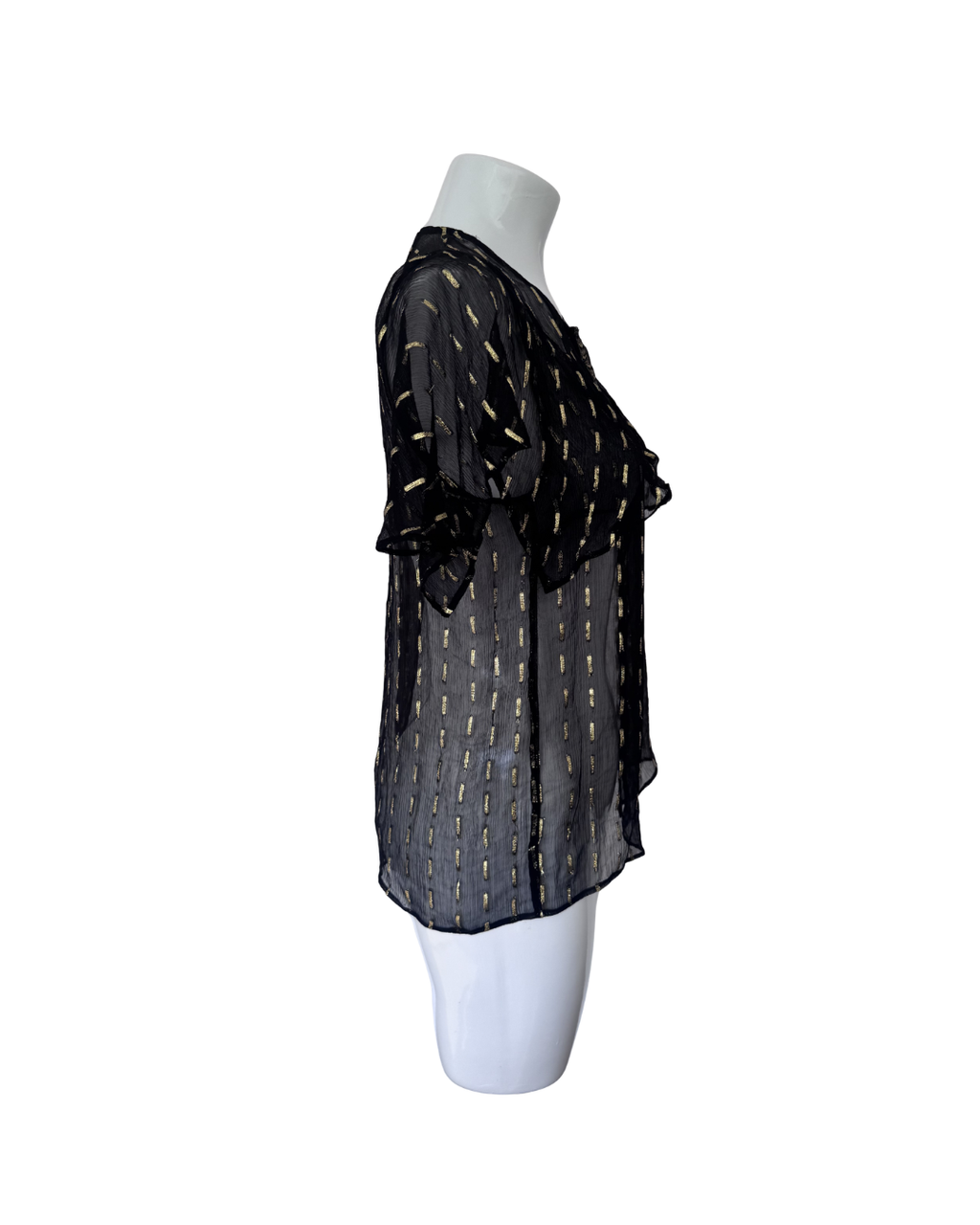 Blusa manga corta negro y dorado - Zadig & Voltaire