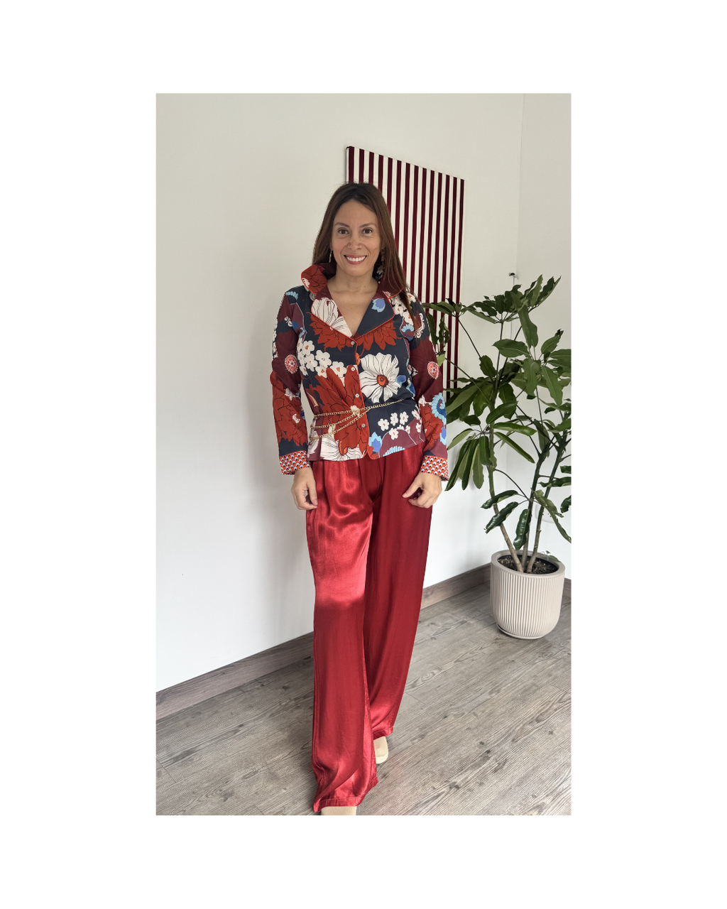 Blusa floreada manga larga - Rhoda