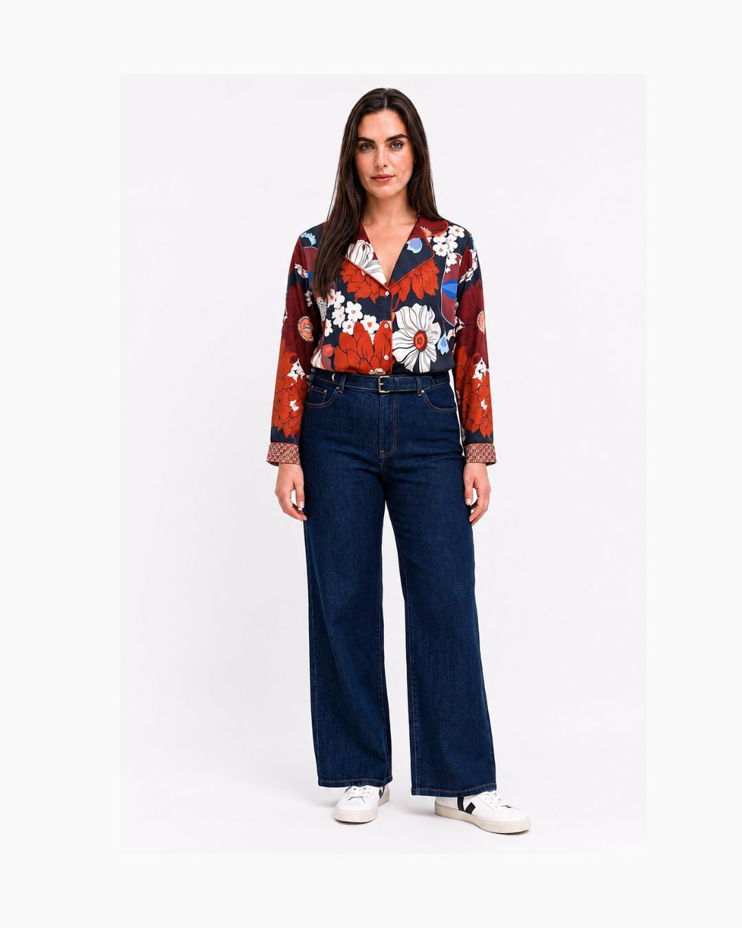 Blusa floreada manga larga - Rhoda