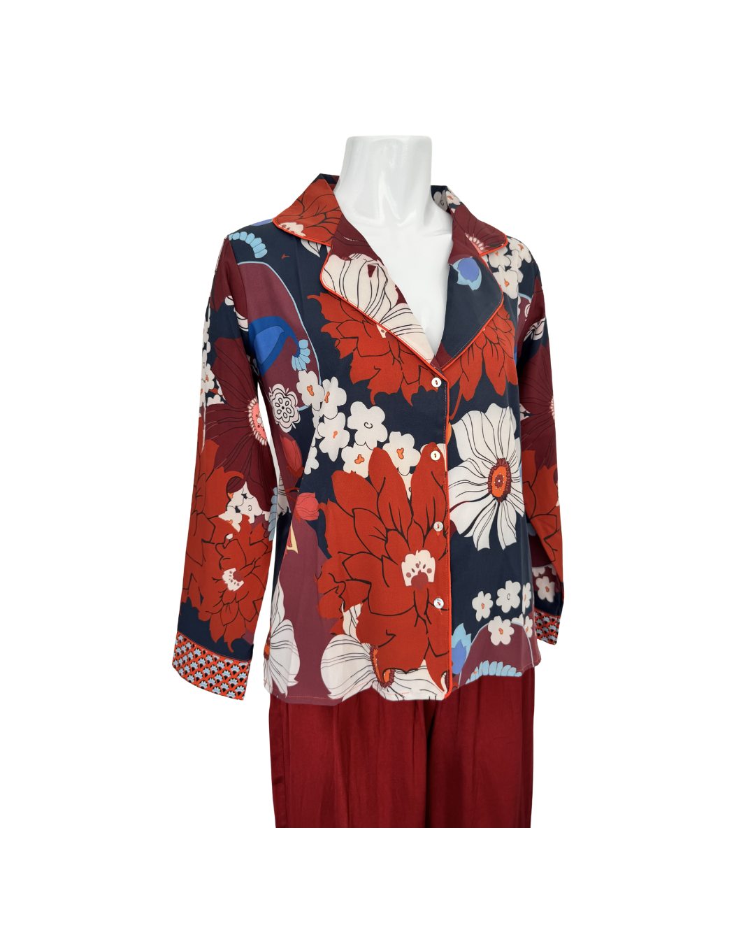 Blusa floreada manga larga - Rhoda