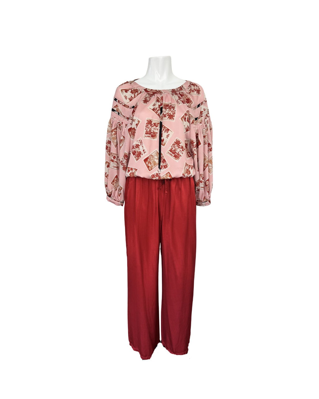 Blusa manga larga rosada - Apricus