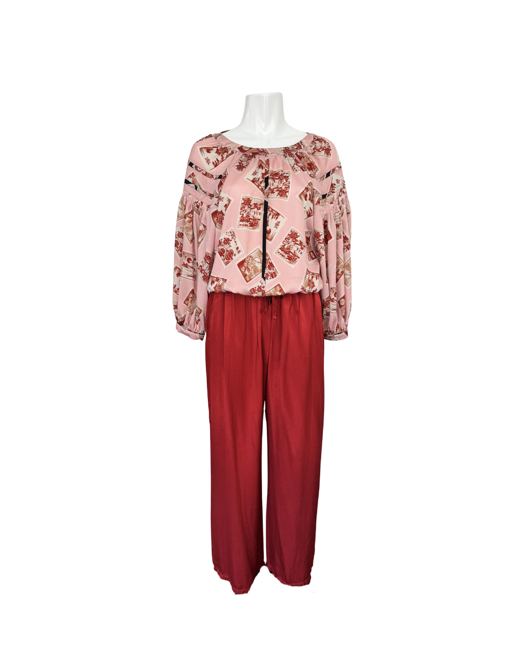 Blusa manga larga rosada - Apricus