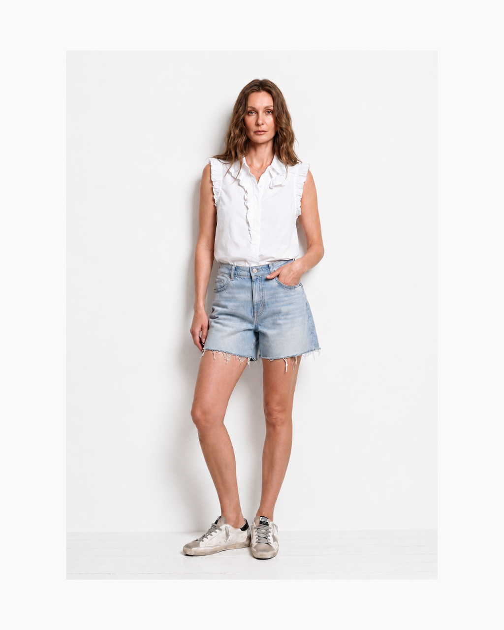Blusa sin mangas blanca - Zara