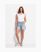 Blusa sin mangas blanca - Zara