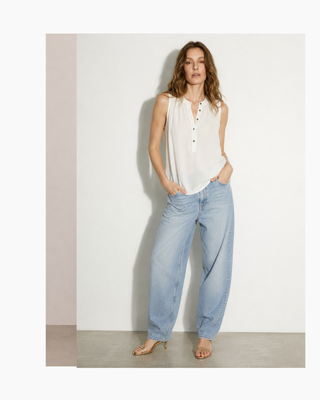 Blusa sin mangas blanca  - Minimal