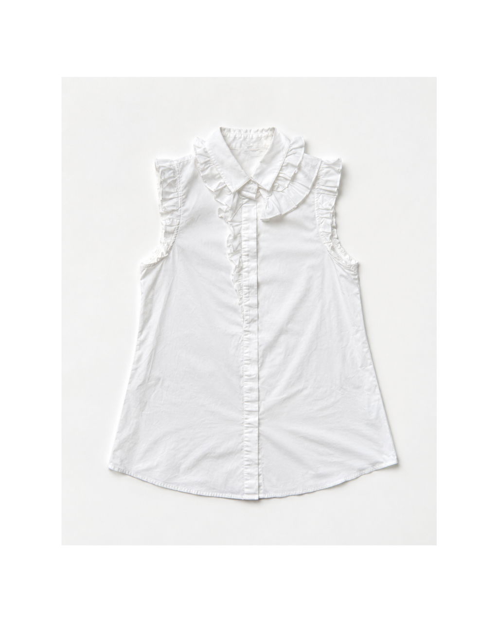 Blusa sin mangas blanca - Zara