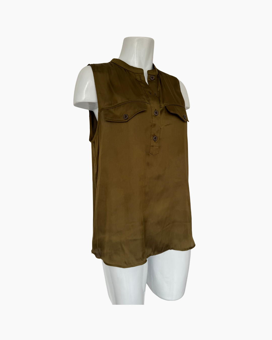 Blusa sin mangas verde olivo H y M