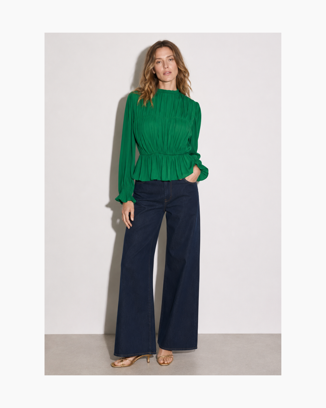 Blusa verde de manga larga - Sfera
