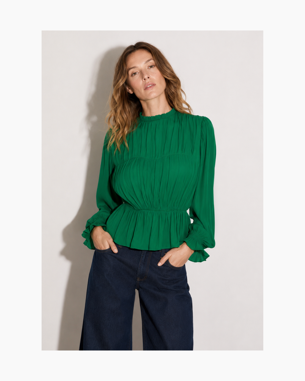 Blusa verde de manga larga - Sfera