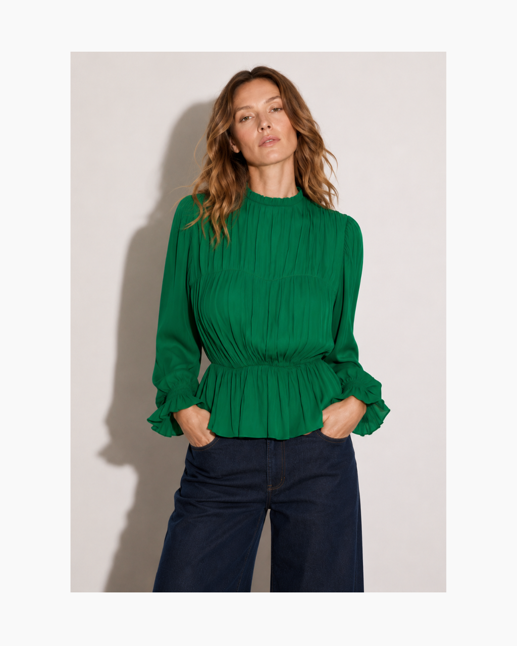Blusa verde de manga larga - Sfera