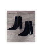 Botas de cuero gamuza negro - Alma en Pena