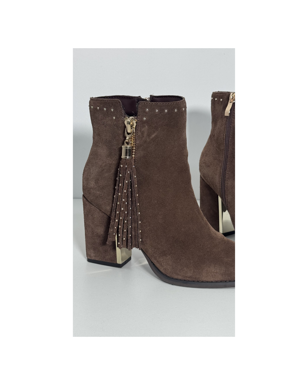 Botas de cuero gamuza marron - Alma en Pena