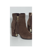 Botas de cuero gamuza marron - Alma en Pena
