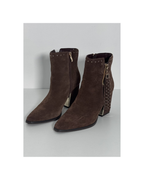 Botas de cuero gamuza marron - Alma en Pena