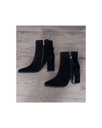 Botas de cuero gamuza negro - Alma en Pena