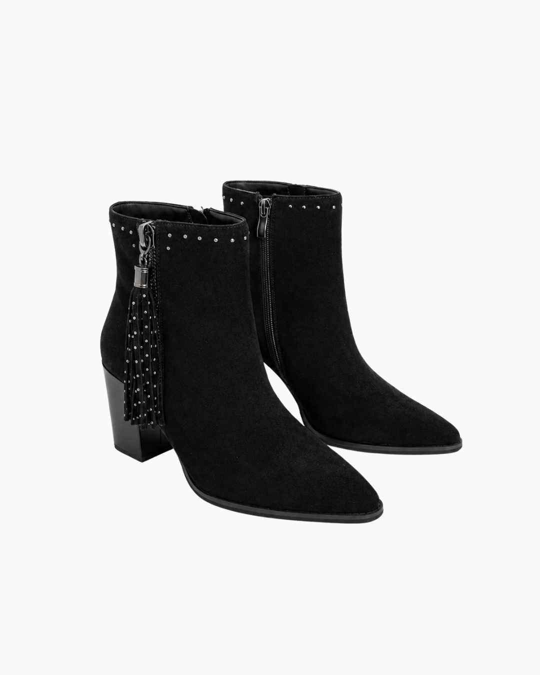 Botas de cuero gamuza negro - Alma en Pena
