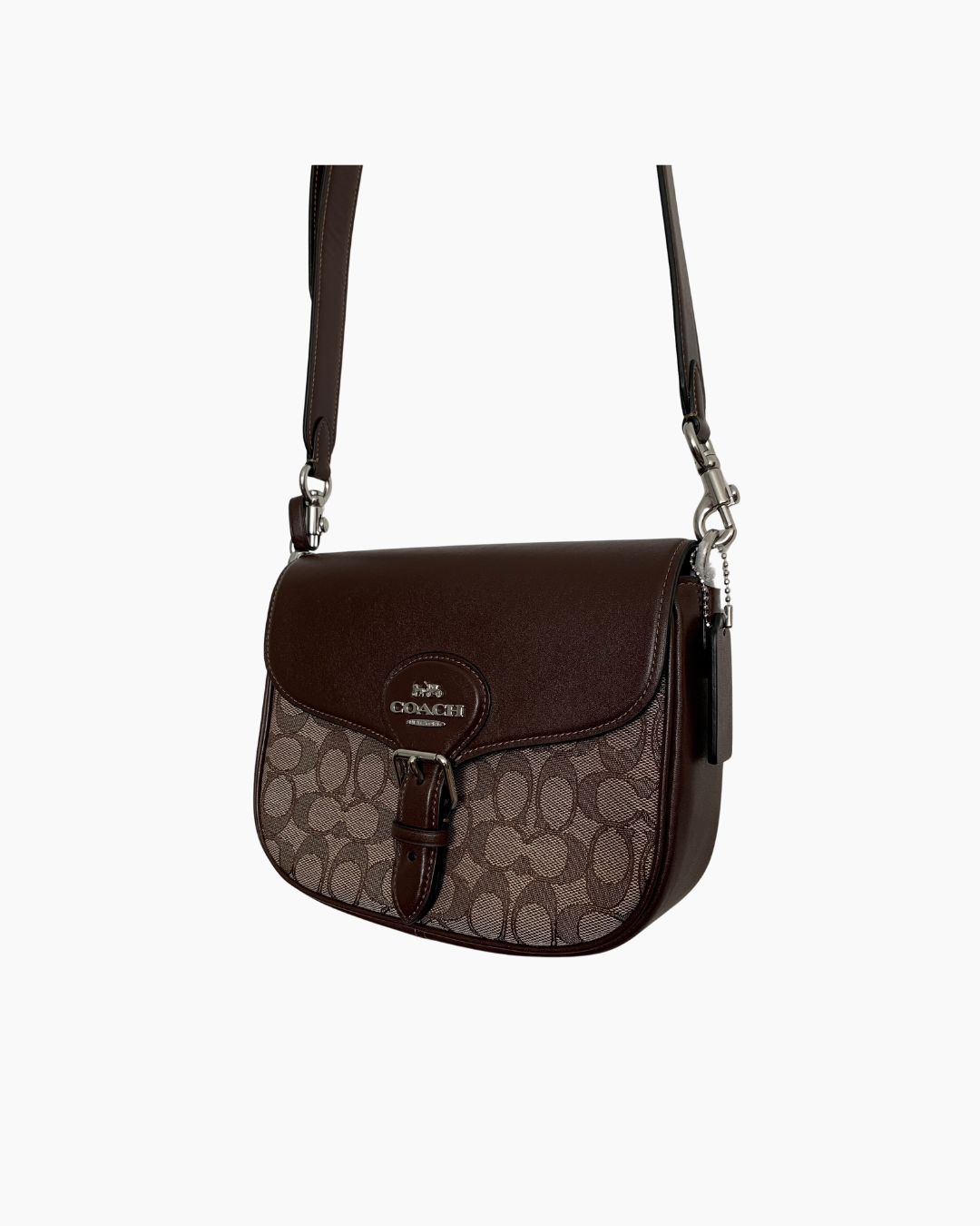 Cartera marron de cuero crossbody - Coach