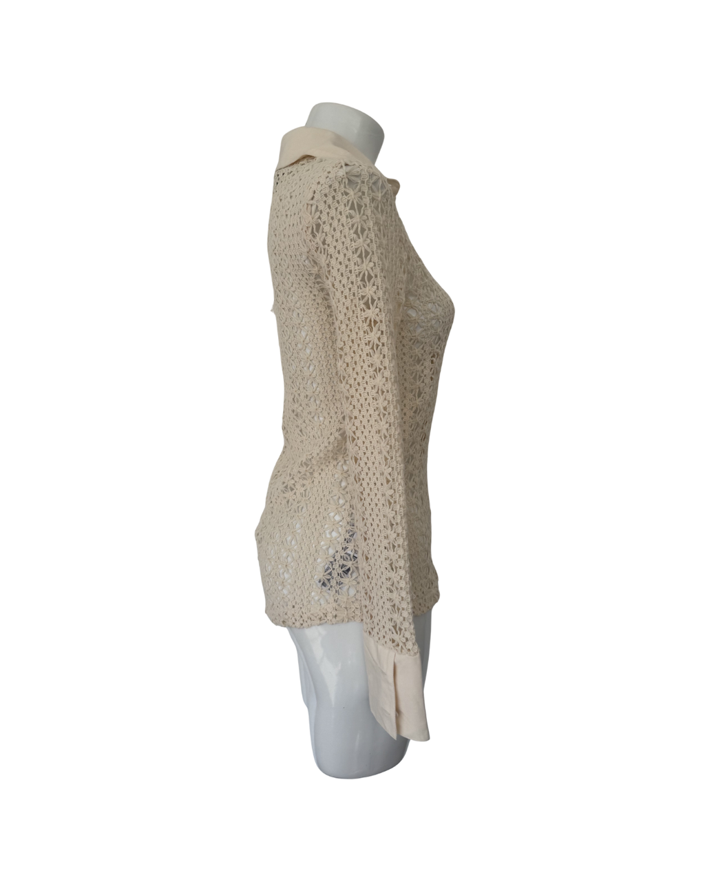 Camisa crochet hueso - Mango