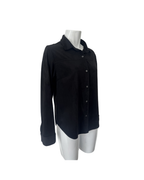Blusa manga larga con flecos negra - Minimal